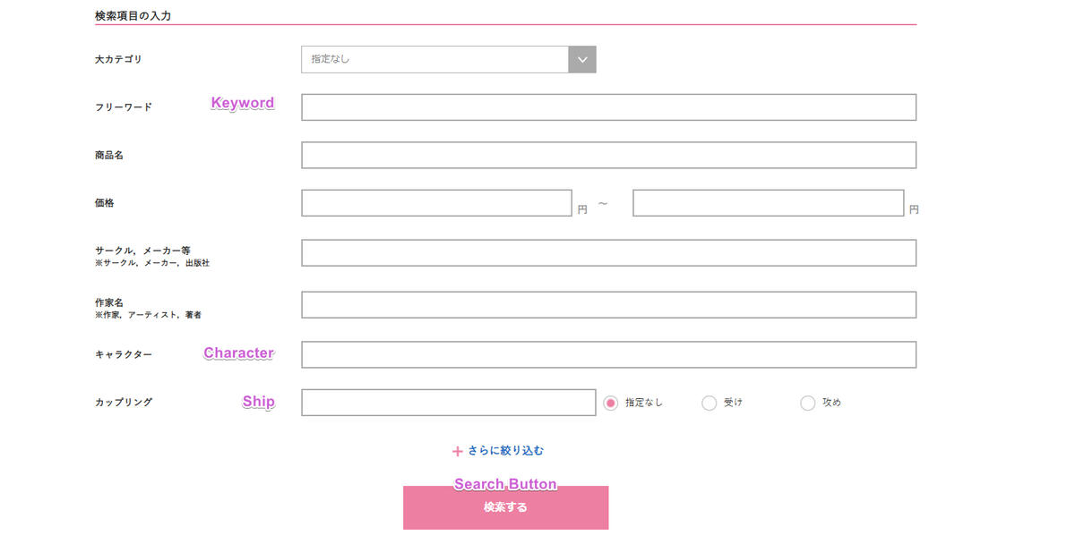 toranoana search visual